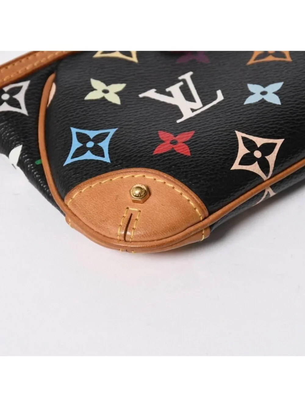 Louis Vuitton Pouch Pochette Mirror MM Monogram Multicolor Takashi Murakami
